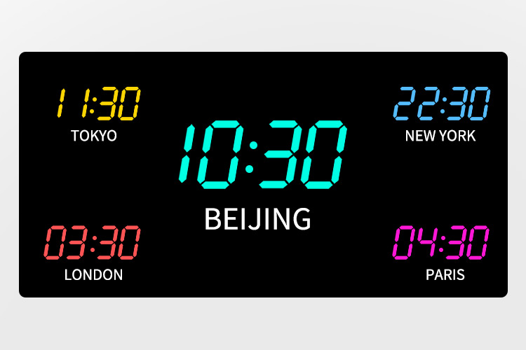Time-Zone-Synchronized-Clocks