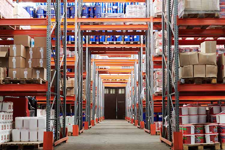 Warehouse clock system with synchronized clock server